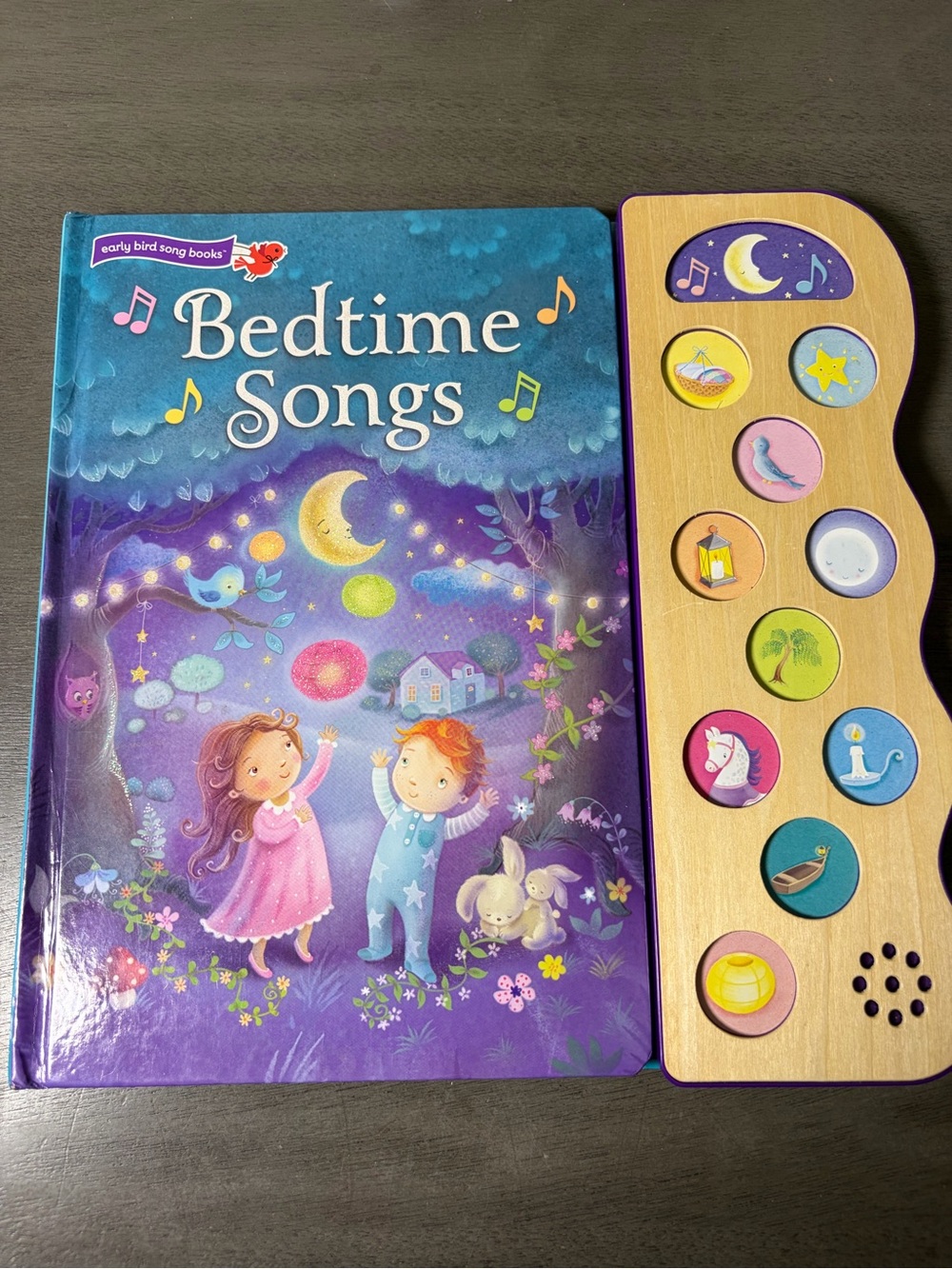 Bedtime Songs Sound Book - Purple - Sound Buttons